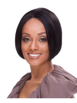 Black Lace Front Indian Remy Hair Cosy Short Wigs