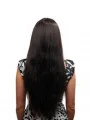 Sleek Black Straight Remy Human Hair Long Wigs