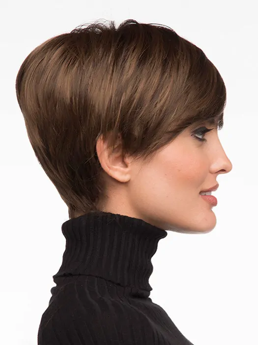Monofilament Stylish Boycuts Synthetic Wigs For Cancer