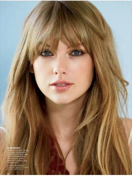 High Quality Long Straight Blonde With Bangs Taylor Swift Inspired Wigs