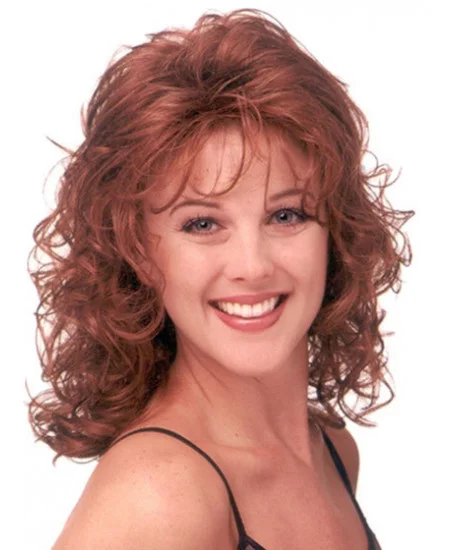 Good Red Curly Shoulder Length Classic Wigs