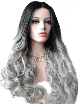 22 inch Wavy Long Lace Front Ombre Wigs