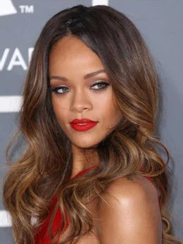 Gorgeous Lace Front Wavy Long Rihanna Wigs