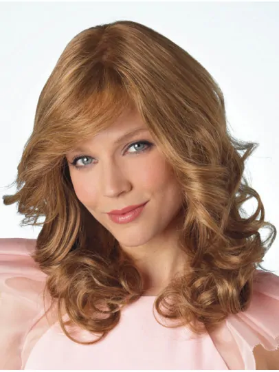 Popular Long Curly Blonde With Bangs Perfect Wigs
