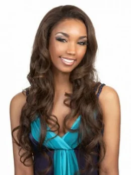 Popular Synthetic Brown Wavy Long Wigs