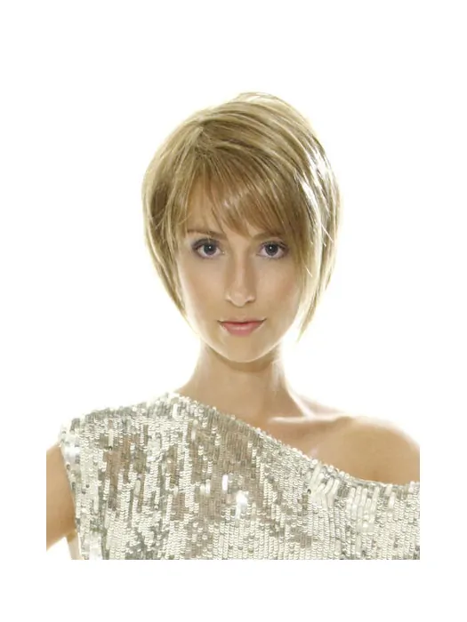 Hairstyles Blonde Lace Front Chin Length Wigs For Cancer