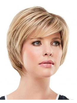 Synthetic Blonde Lace Front Suitable Short Wigs