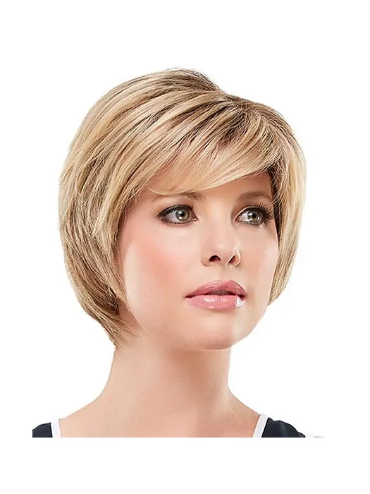 Synthetic Blonde Lace Front Suitable Short Wigs