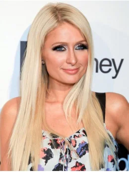 Cool Blonde Straight Long Paris Hilton Wigs