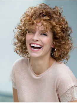 Affordable Auburn Curly Shoulder Length Classic Wigs