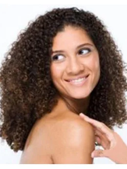 High Quality Amazing African American Hairstyle Long Kinky Curly Brown Lace Wig 100 per Human Hair