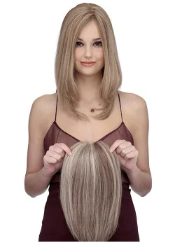 Beautiful Shoulder Length Straight Blonde Without Bangs Amazing Wigs