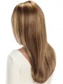 20 inch Straight Monofilament Brown Synthetic Long Wigs