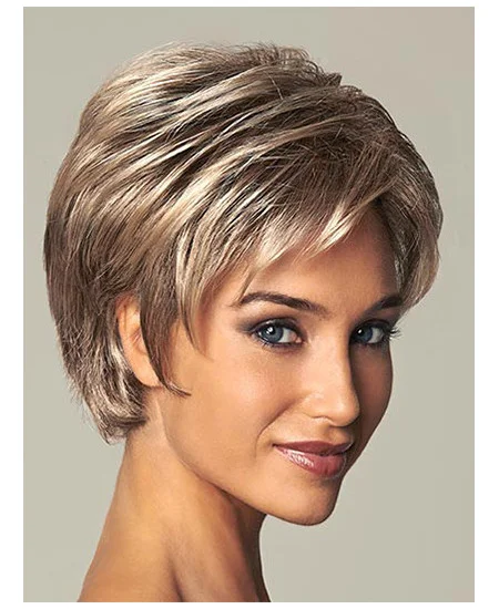 High Quality Brown Straight Short Wigs