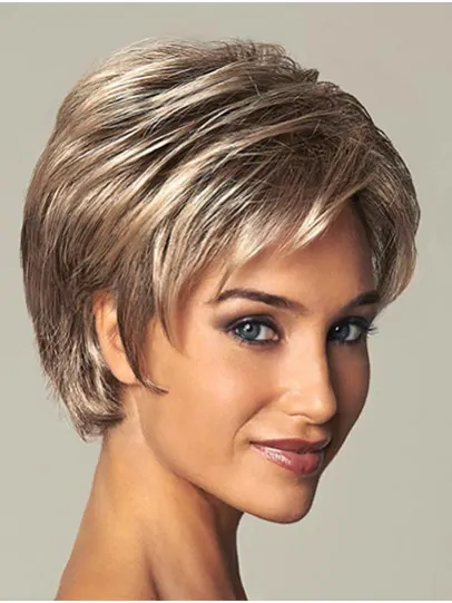High Quality Brown Straight Short Wigs
