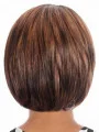 Brown No-fuss Straight Synthetic Medium Wigs