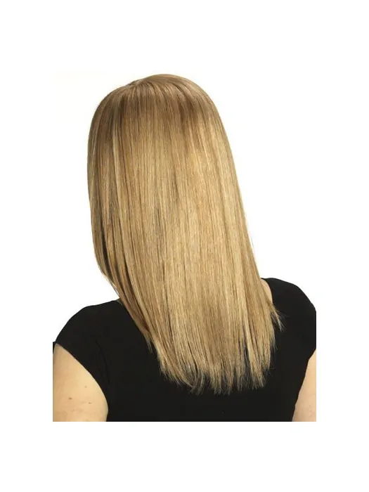 Fashionable Blonde Monofilament Long Human Hair Wigs