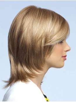Blonde Wavy Synthetic Flexibility Medium Wigs