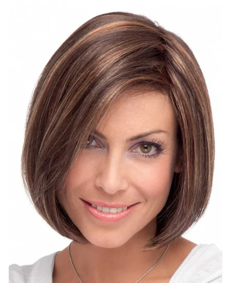 Lace Front Mature Straight Synthetic Medium Wigs