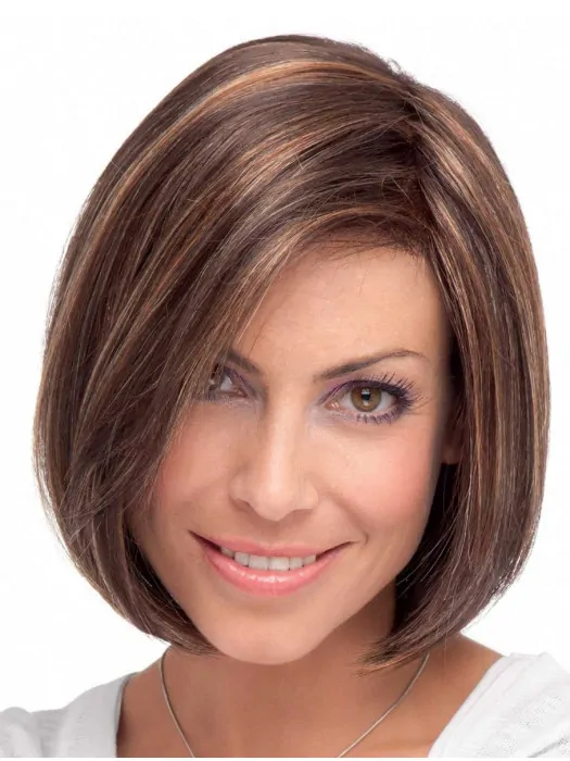 Lace Front Mature Straight Synthetic Medium Wigs