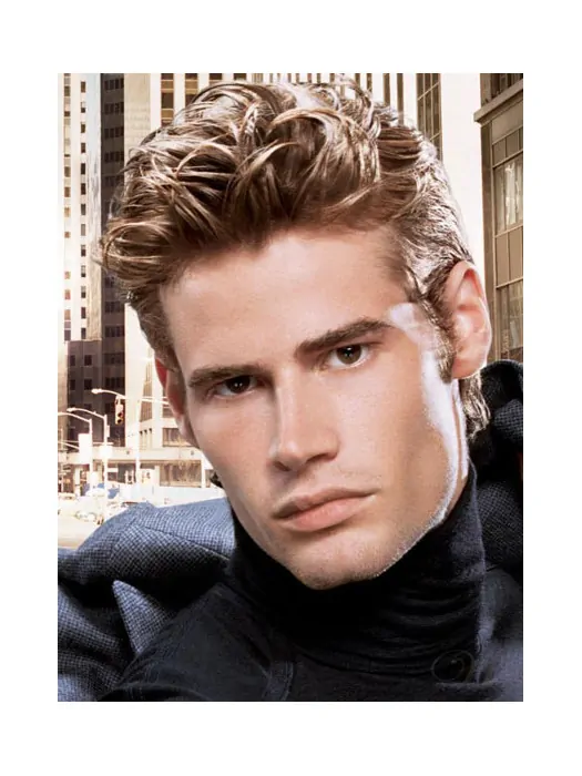 Perfect Lace Front Straight Cropped Men Wigs
