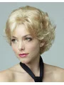New Blonde Curly Short Petite Wigs