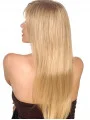 Soft Blonde Straight Long Synthetic Wigs