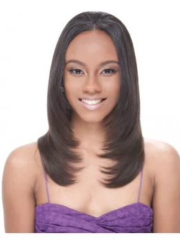 Popular Brown Straight Long African American Wigs