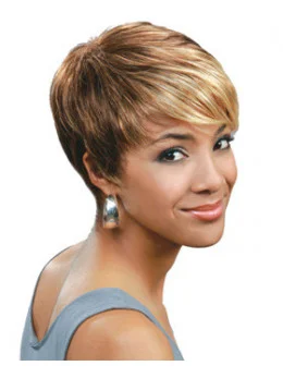 Perfect Blonde Straight Cropped African American Wigs