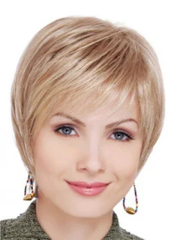 Blonde Lace Front Synthetic Soft Short Wigs