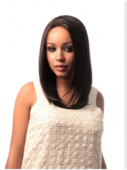 Brown Straight Cheap African American Wigs