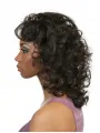 Top Black Curly Shoulder Length Classic Wigs