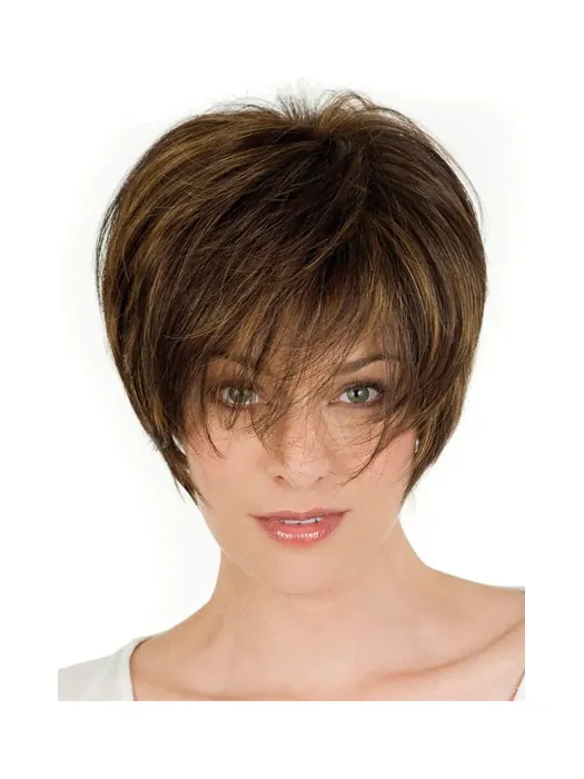 Lace Front Amazing Layered Straight Short Wigs