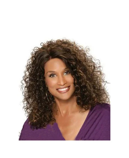 Beverly Johnson Classic Bouffant Mid-length Curly Lace Human Hair Wig