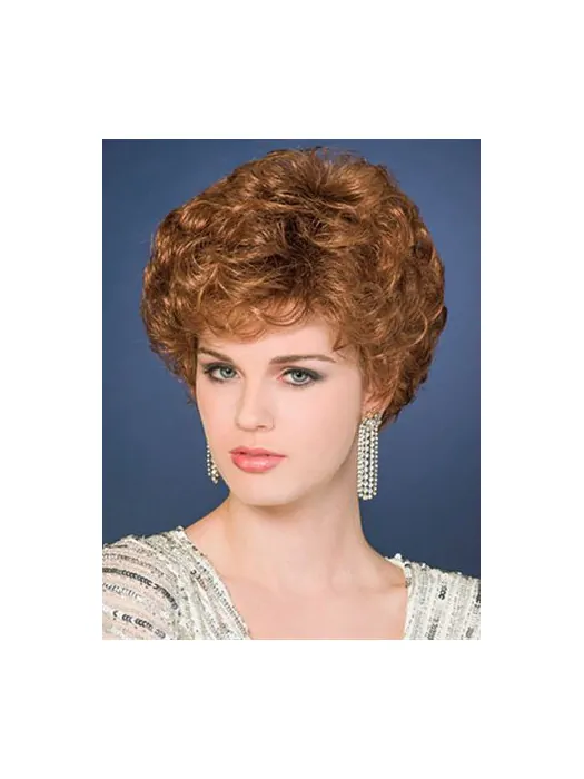 New Design Blonde Curly Cropped Synthetic Comfortable Wigs