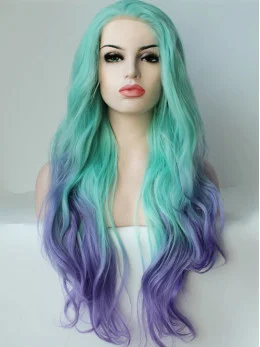22 inch Wavy Long Lace Front Two Tone Wigs