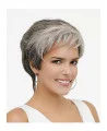 High Quality Wavy Short Synthetic Grey Wigs