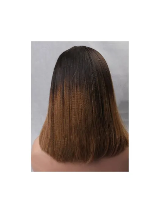 Inspired Ombre Medium Length Full Lace Human Hair Wig