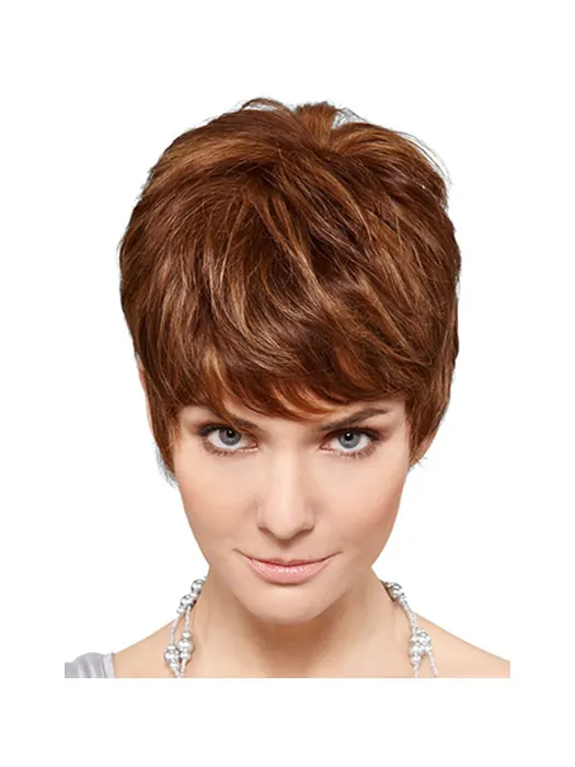 Synthetic 6 inch Wavy Short Blonde Classic Wig For Women
