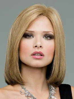 Soft Blonde Lace Front Shoulder Length Remy Human Lace Wigs