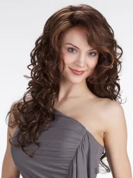 Lace Front Curly Synthetic Modern Long Wigs