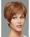 Comfortable Brown Straight Cropped Synthetic Wigs