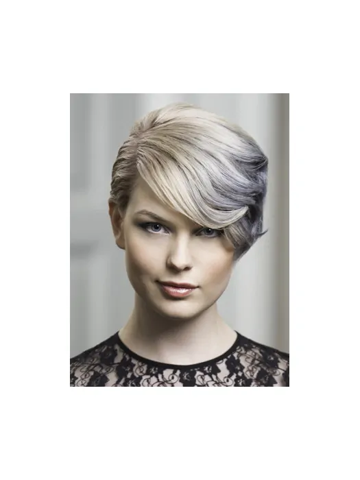 Young Fashion Silver Vintage waves Lace Front Wigs