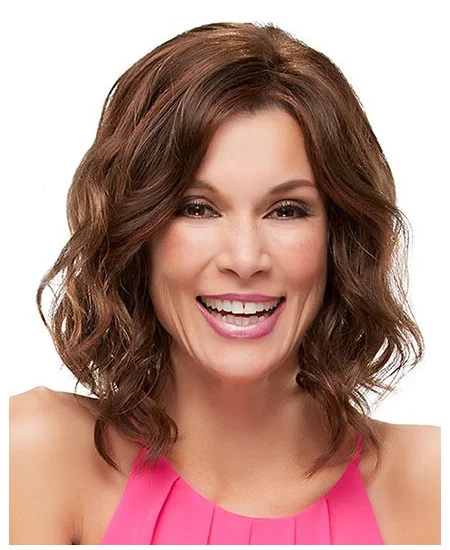 Lace Front Tempting Wavy Synthetic Medium Wigs