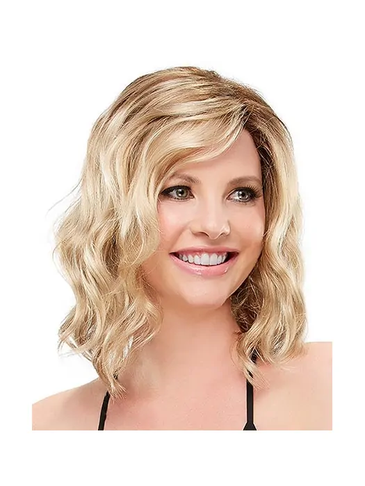 Lace Front Tempting Wavy Synthetic Medium Wigs