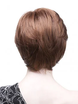 Gentle Synthetic Monofilament Straight Wigs For Cancer