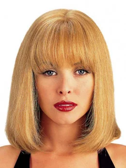 Refined Blonde Monofilament Shoulder Length Lace Wigs