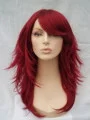 18  inches Shoulder Length Capless Red Human Wigs