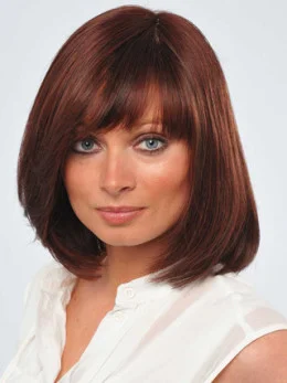 Impressive Lace Front Straight Chin Length Remy Human Lace Wigs