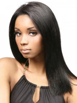 Black Lace Front Remy Human Hair Discount Medium Wigs